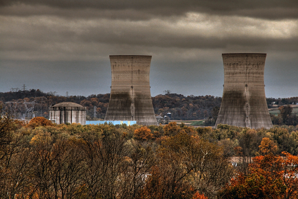 Nuclear Chimney Stacks of Three Mile Island